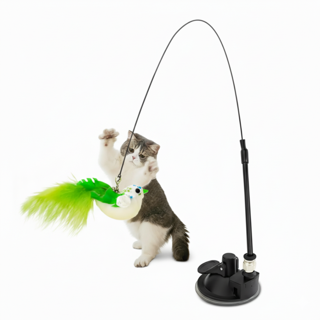 Interactive Cat Toy with Suction Cup & Feather – Hours of Fun