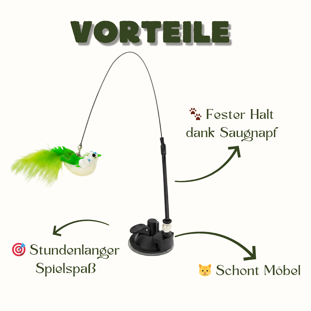 Interactive Cat Toy with Suction Cup & Feather – Hours of Fun