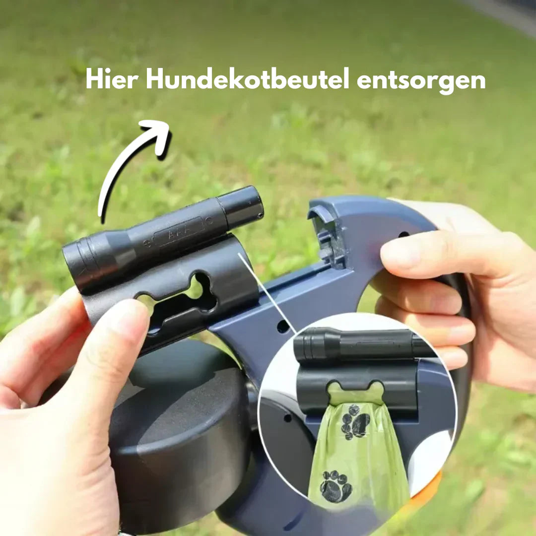 Fur & Paws Dual Leash – For Stress-Free Walks with Two Dogs (with 360° Tangle-Free Mechanism & LED Safety)