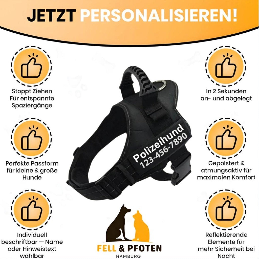 Personalized Anti-Pull Dog Harness | Adjustable & High-Quality | For Small & Large Dogs