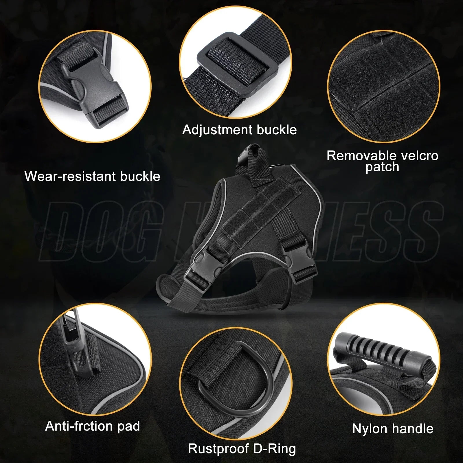 Tactical Dog Harness – Built for Strength, Comfort & Control