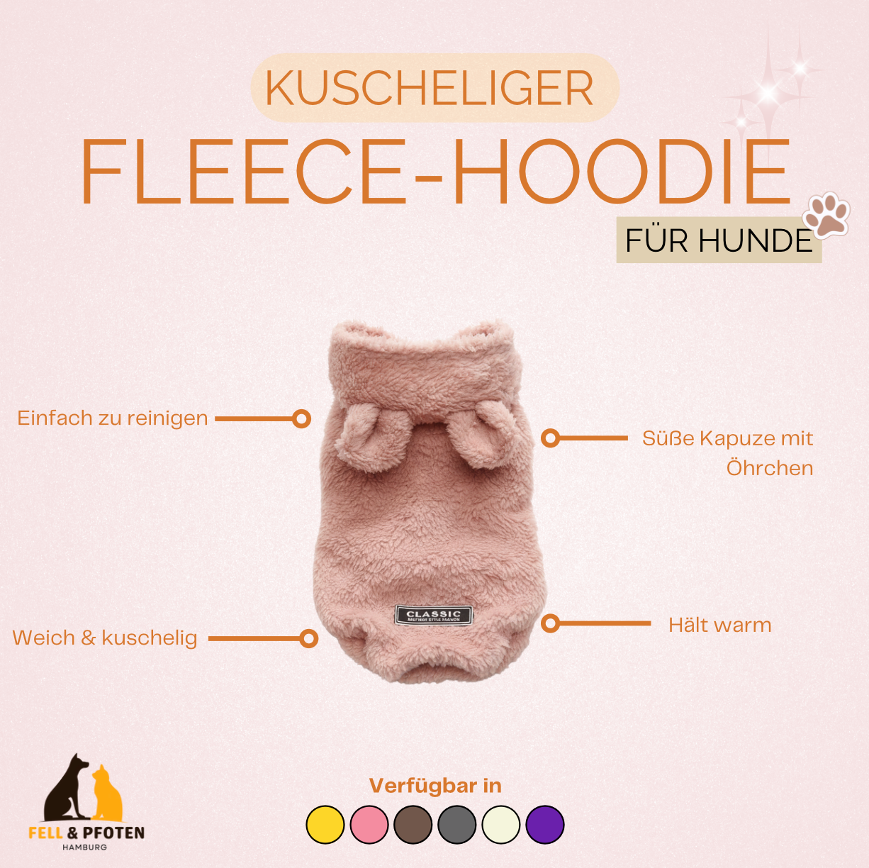 Cozy Fleece Hoodie for Dogs